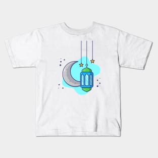 Ramadan lantern lamp with moon Kids T-Shirt